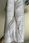 Hotel Collection Euro Pillow Sham Embroidered Frame Quilted White- Brand New