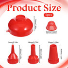 5 Pcs Wide Mouth Funnel  Food Grade Wide Funnels With Strainer Long Neck Plastic