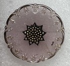 Victorian Elegant Multifaceted Lacey Glass Button Light Pink Gold Tone Accent