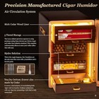 Stylish Cigar Humidor With Digital Hygrometer   4 Cedar Drawers
