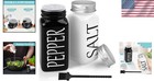 Elegant Vintage Glass Salt And Pepper Shakers Set With Stainless Steel Lids