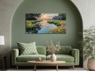 Arjun Landscape Canvas Wall Art Sunset Vibrant Wildflower Flower Field Nature   
