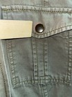 Trouve Women   s Military Green Utility Cotton Jacket Size-l Zippers Snaps