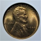 1944-s  Lincoln Wheat Penny Cent Anacs Certified Ms 67 Red - Free Shipping  