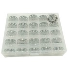 25pcs Metal Bobbin In Box 45785 For Singer Featherweight 221 222 301 Bernina    