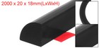 Flexible Molding Trim 79 Inch Quarter Round Molding Water Barrier Black