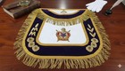 Handcrafted Masonic Demolay Apron 100  Lambskin With Past Master Emblem On Flap