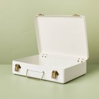 9  Large Metal Box With Brass Hardware Sour Cream - Hearth   Hand    With Magnolia