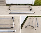 Vintage Hercules Industrial Rolling Garment Rack Cast Metal Store Display 60   