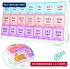 Large Weekly Pill Organizer 3 Times A Day travel Pill Cases    moisture-proof 7 Da