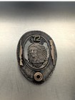 Vtg Navajo Sterling Silver 12k Gold Bolo Tie 72 Shotgun Cheif Onyx  no Cord 