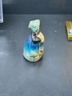 Antique Tape Measure Woman With Blue Dress And Hand Muff Celluloid Figural