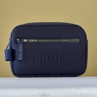 Dior Navy   Black Travel Zip Bag Trousse Toiletry Bag New