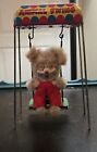 Vintage Bear Animal Swing Wind Up Tin Litho Toy 1960s Made In Japan Works 