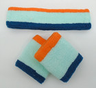 Nike Swoosh Headband   Wristbands Set Adult Mint total Orange blue Force