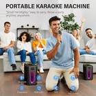 Karaoke Machine With Two Wireless Microphones  Powerful Portable Bluetooth Speak