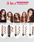 5 In 1 Curling Iron   Thermal Brush Set With 4 Interchangeable Ceramic Barrel   