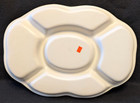 Mid Century Vintage Molded Plastic Red white Gingham Divided 18  Serving Tray