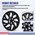 4 16 Inch Black Wheel Rims Full Snap On Hubcaps For 09-24 Toyota Corolla R16  