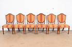 Baker Furniture Historic Charleston Federal Mahogany Shield Back Dining Chairs