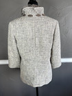 Classiques Entier Atelier Women s Size M Beige Tweed Blazer Jacket 3 4 Sleeve
