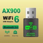 Usb Wifi-6 900mbps 2 In 1 Dongle 2 4g 5ghz Dual Band   Bt 5 4 Win10 11 Free Ship