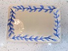 California Pantry Classic Ceramics Rectangle Tray Blue Vines On White