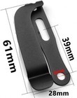 Black Kydex Knife Sheath Belt Clip Set Metal Holster Waist Clips Kit