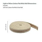 Lom - 3 8  In  6  Ft   100  Cotton Flat Wick For Paraffin Oil  Kerosene Oil Lamp