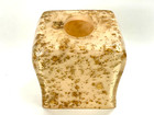 Vtg Tissue Box Cover Lucite Acrylic Gold Flake Hollywood Regency Bath Vanity Mcm