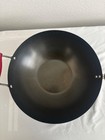 Tasty 14  Carbon Steel Nonstick Wok Stir Fry Pan Red Silicone Handles Used