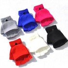 Thermal Knitted Fingerless Gloves Warm Winter Half Finger Mittens For Men Women