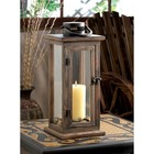 Lodge Wooden Lantern Over 15 Inches High