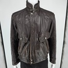 Distressed Vintage 1980s Giuseppi Verdi Dark Brown Leather Biker Jacket  l 