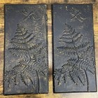 Decorative Metal Art Wall Panels Fern Dragonfly Cast Iron Antiqued Gold Black