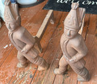 Pair Of Antique Cast Iron Hessian Soldier Andirons Virginia Metalcrafters