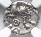 Ngc Ch Vf  Gaul Aedui Ancient France 50 Bc Celtic Celts Ar Quinarius Silver Coin