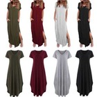 Women Ladies Maxi Dress Cocktail Party Evening Summer Beach Holiday Long Dress