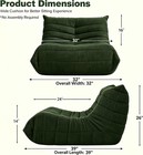 Bean Bag Chair Adults L-shaped Memory Foam Togo Lounger Green 25lb High-density