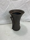 Antique Industrial Cast Iron Trophy Urn Vase Wabi-sabi Vessel Brutalist Handles