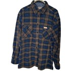 10 000 Ft Above Sea Level Shirt Jacket Mens Xxl Blue Brown Plaid Fleece Shacket