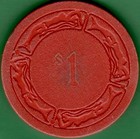 123 Card Room   1 Vintage Casino Chip  Turlock  Ca  B01 