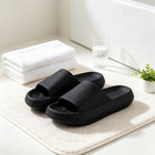 Size 6 Black Thick Slide Slippers Waterproof For Shower Bath Pool Beach Use