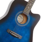 Open Box - 41  Beginner Cutaway Acoustic Guitar Package W  Gig Bag - Blue