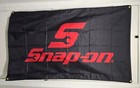 Snap On Tools 3x5ft Room Shop Man Cave Logo Emblem Black W red 4 Grommets New   