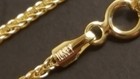 14k Solid Yellow Gold 1 75 Mm Square Wheat Chain Necklace 16    18    20    22    24   