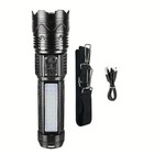 3500000lm Tactical Led Flashlight Zoom Usb Rechargeable Police Torch Work Light