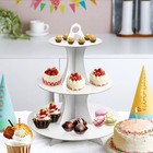 3-tier Round Cupcake Stand Cardboard Tower Dessert For Birthday Wedding Party