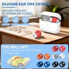  5 Pairs  For Airpods Pro 3 Ear Tips 5 Color  black white red orange blue  