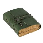  Leather Bound Vintage Journal Retro Travel Diary An 7 X 5 Inches Unlined Green